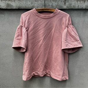 Peach COS Puff Sleeve Cotton Top Size S